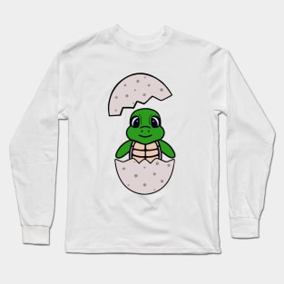 Baby Turtle Egg - Turtle Lover Art Long Sleeve T-Shirt